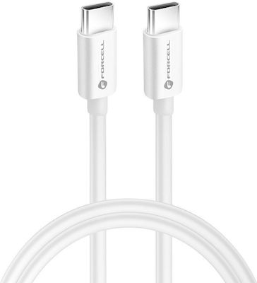 Forcell USB 3.2 Cable USB-C male - USB-C 60W White 0.5m (593918)