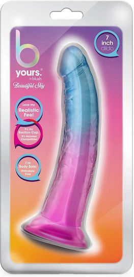 Blush Glass Dildo with Balls and Suction Cup 19cm