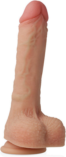 Cyber Silicock Harness με Dildo 20.9cm και Δόνηση στο χρώμα του δέρματος