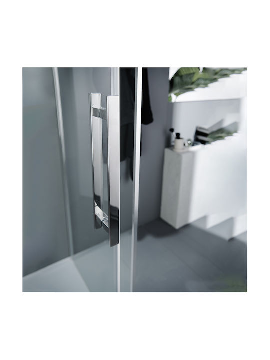 Devon Breeze Slider Διαχωριστικό Ντουζιέρας με Συρόμενη Πόρτα 100x200cm Clean Glass Chrome