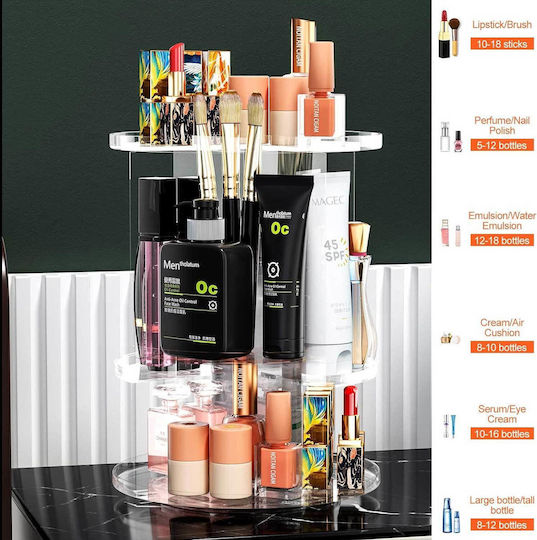 Tabletop Organizer Plastic Transparent