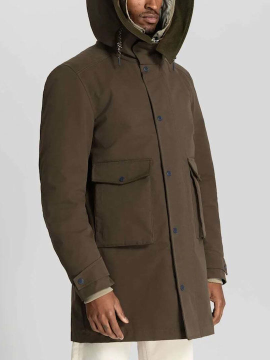 Dstrezzed 3 in 1 Men's Winter Parka Jacket Olive.