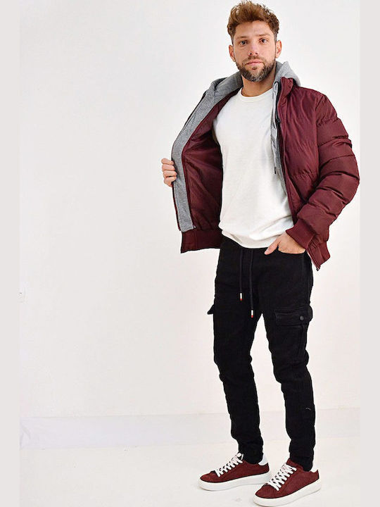 Winter Jacket Puffer Burgundy