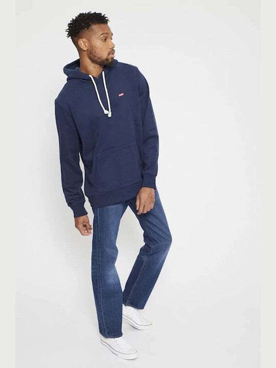 Levi's Herren Sweatshirt Jacke mit Kapuze Blau