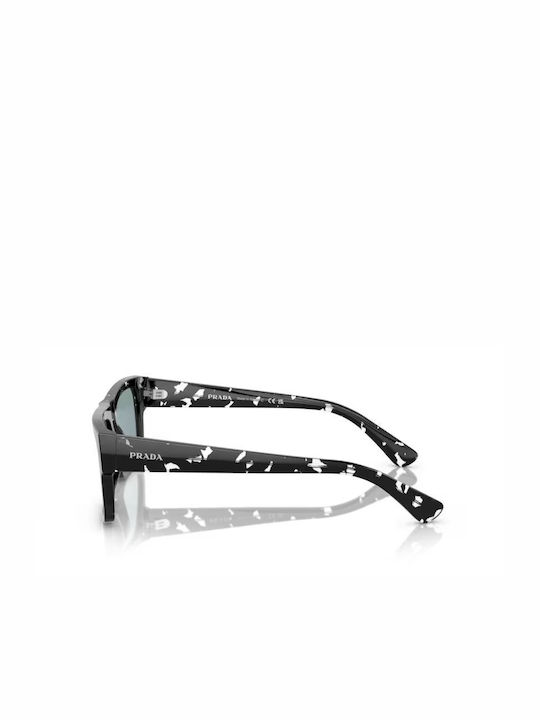 Prada Men's Sunglasses with Black Plastic Frame and Gray Lens PRA10S 15O01A