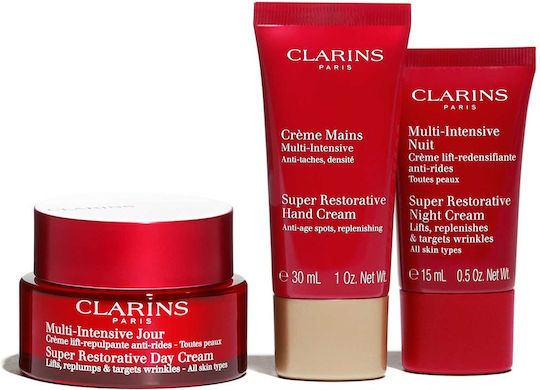 Clarins Super Restorative Σετ Περιποίησης για Αντιγήρανση 4τμχ