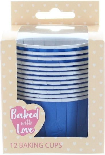Baked Love Small Non-Stick Paper Baking Cups 12 Pcs Fuchsia
