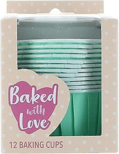 Baked Love Small Non-Stick Paper Baking Cups 12 Pcs Fuchsia