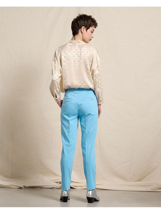 Dama Tesatura Pantaloni Albastru deschis