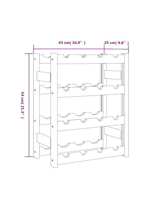 vidaXL С крака Κάβα Ποτών Дърво Черен 43x25x54εκ.
