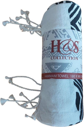 H&S Collection Πετσέτα Θαλάσσης Γκρι 90x180εκ.