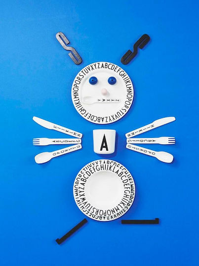 Design Letters Σετ Φαγητού ''eat And Learn'' από Πλαστικό Λευκό