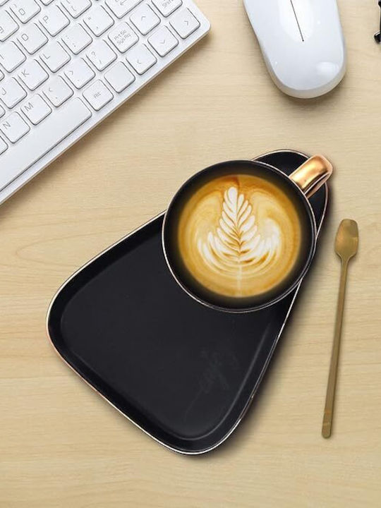 Tasse Kaffee aus Porzellan Schwarz 225ml