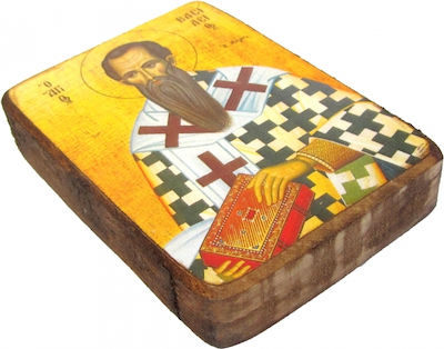 Christening Favor with Religious Icon made of Wood