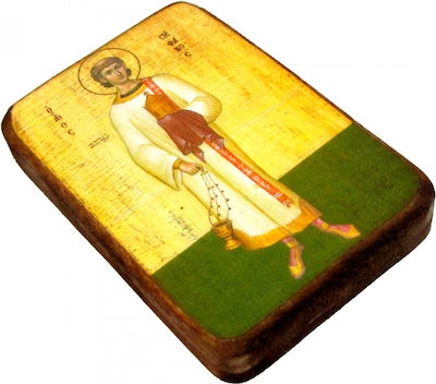 Christening Favor with Religious Icon made of Wood