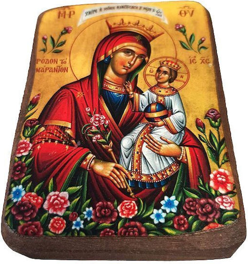 Bombonieră de Botez cu Icoană Bisericească din Lemn