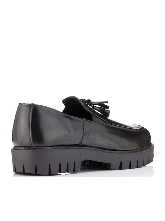 Leder Herren Mokassins in Schwarz Farbe