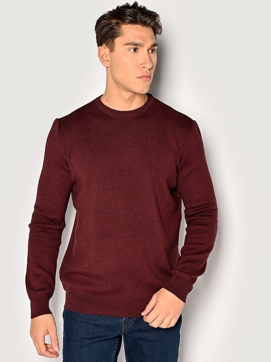 Sogo Men's Long Sleeve Sweater Bordeaux