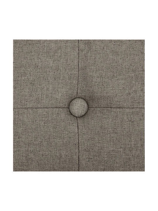 Hocker Für das Wohnzimmer Klappbar Mit Stauraum Gepolstert mit Stoff Bank Τaupe 110x38x38cm