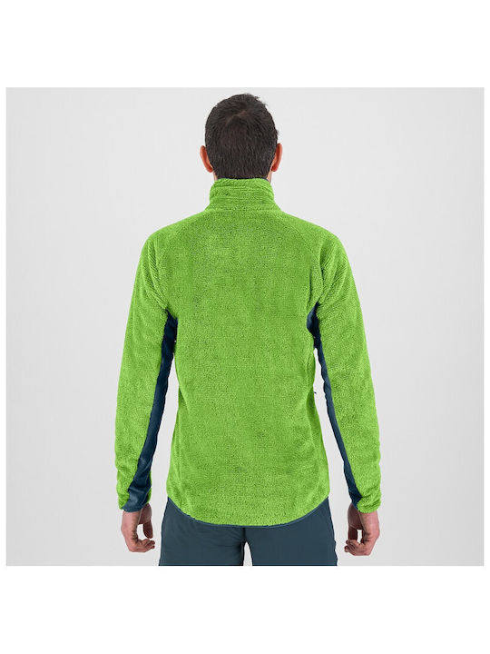 Karpos Outdoor Geacă fleece pentru bărbați cu fermoar Midnight/Green Flash