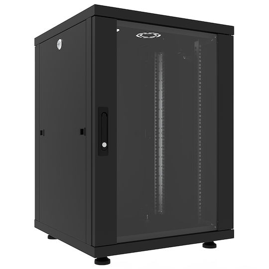 Canovate С крака Рак кабинет 16U 60x80см Черен CSN-U-9-1668A