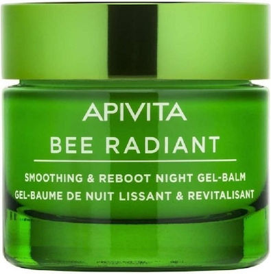 Apivita Bee Radiant White Peony & Patented Propolis Moisturizing & Anti-Aging Balm Face Night with Hyaluronic Acid 50ml