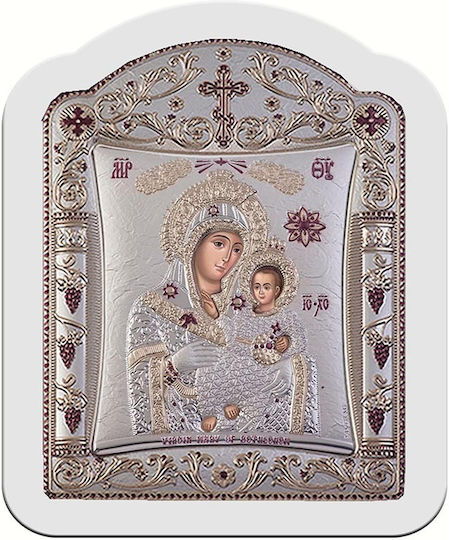 Slevori Wooden Saint Icon Virgin Mary Holding the Infant 20.6x26.4cm