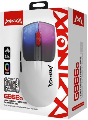 Marvo Monka Vero Wireless Gaming Mouse 10000 DPI White