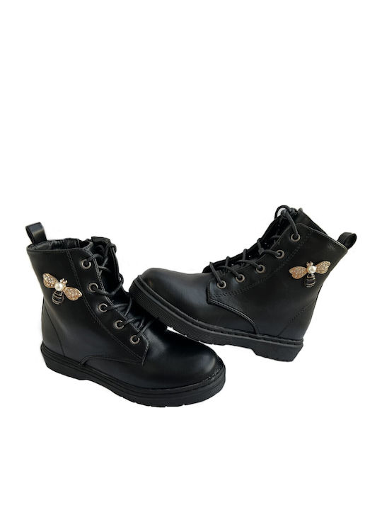 Kids Boots with Zipper Black