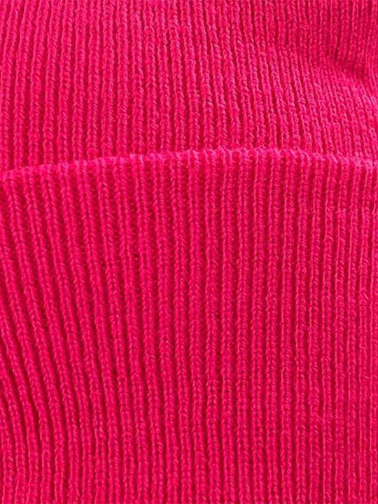 Beanie Unisex Beanie Gestrickt in Fuchsie Farbe