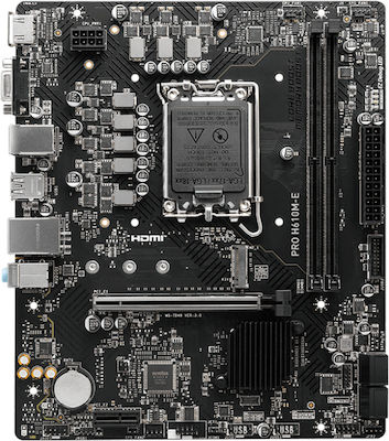 MSI PRO H610M-E Motherboard Micro ATX with Intel 1700 Socket