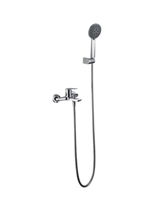Imex Mixing Bathtub Shower Faucet Complete Set Silver