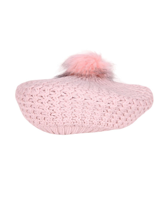 Wool Women's Beret Hat Pink