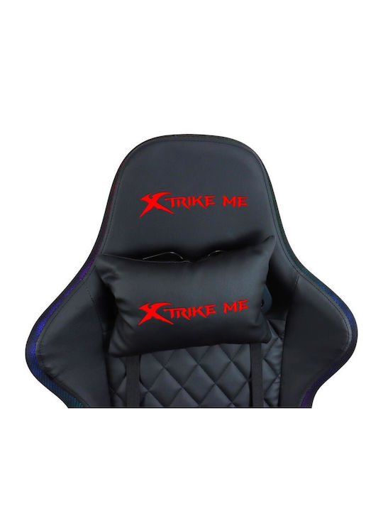 Havit GC907 Καρέκλα Gaming Δερματίνης με Ρυθμιζόμενα Μπράτσα και RGB Φωτισμό Μαύρη