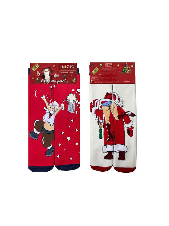 Inizio Women's Christmas Socks WHITE/COCOLOR