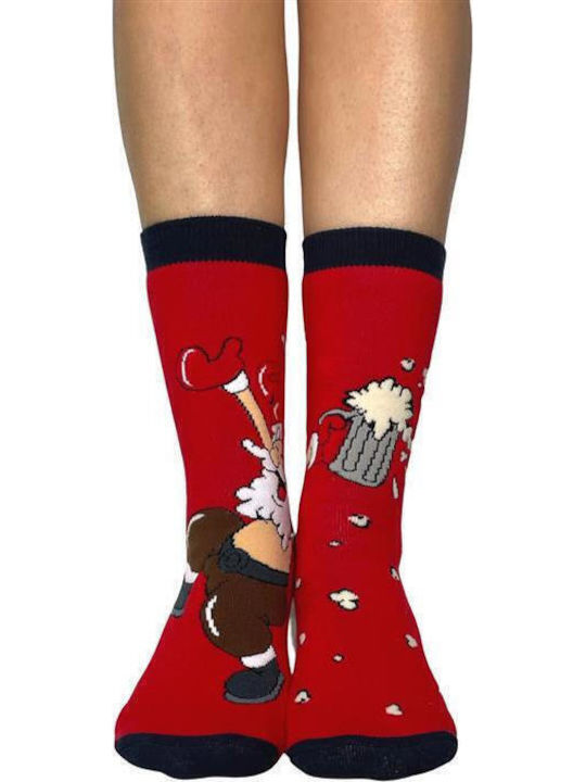 Inizio Damen Weihnachtssocken WHITE/COCOLOR 1Pack