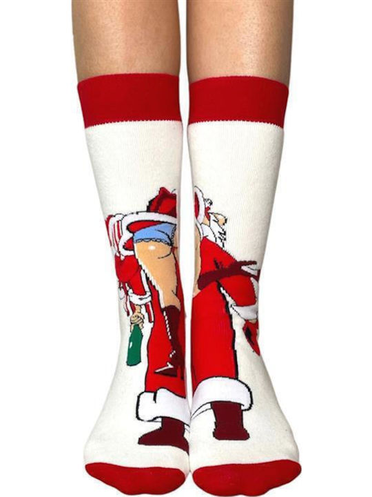 Inizio Damen Weihnachtssocken WHITE/COCOLOR 1Pack