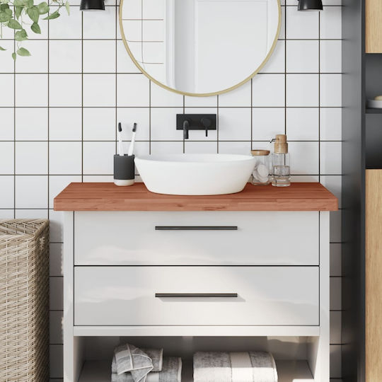 vidaXL Wood Countertop without Sink L100xW60xH4cm Beech wood solid wood