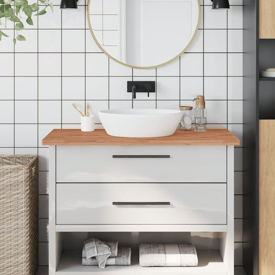 vidaXL Wood Countertop without Sink L100xW60xH2.5cm Beech wood solid wood