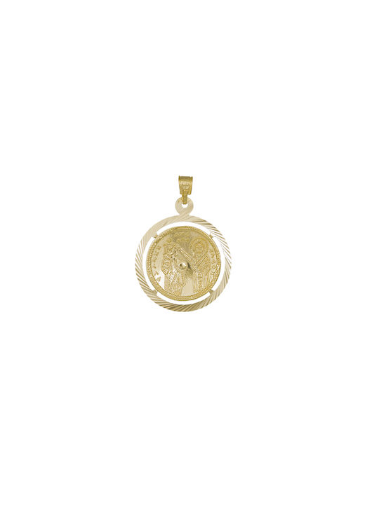 Pendant Kids Talisman Double Sided Constantine from Gold 14K PK12