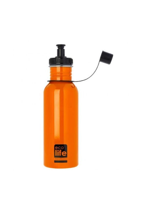 Kidslife Water Bottle Stainless Steel 600ml Orange