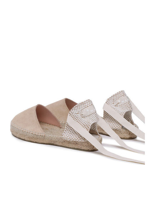 Flat Valenciana Women's Suede Espadrilles Beige