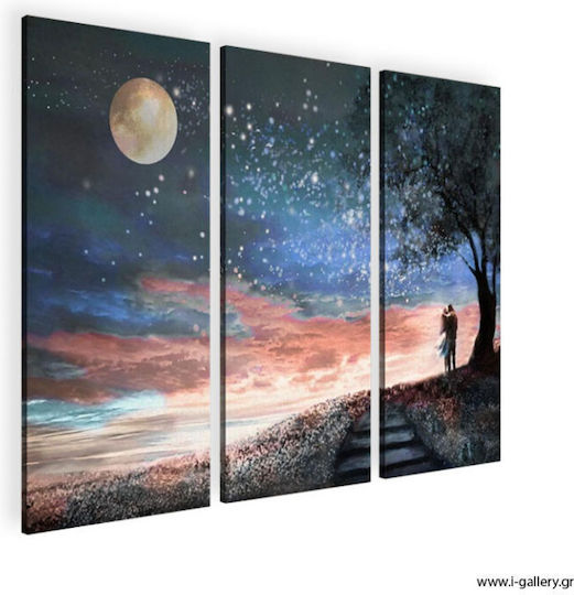 I-gallery Threefold Painting on Canvas 70x50cm