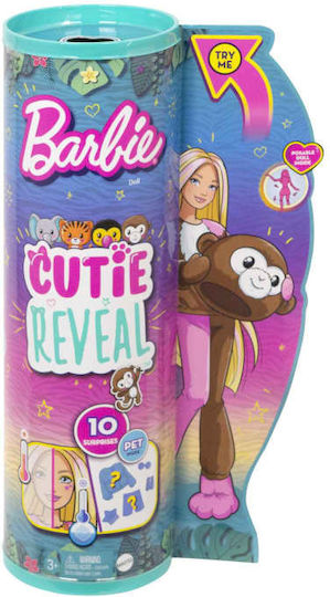 Barbie Maimuțică Păpușă Cutie Reveal pentru 3+ ani+ Ani 30cm.