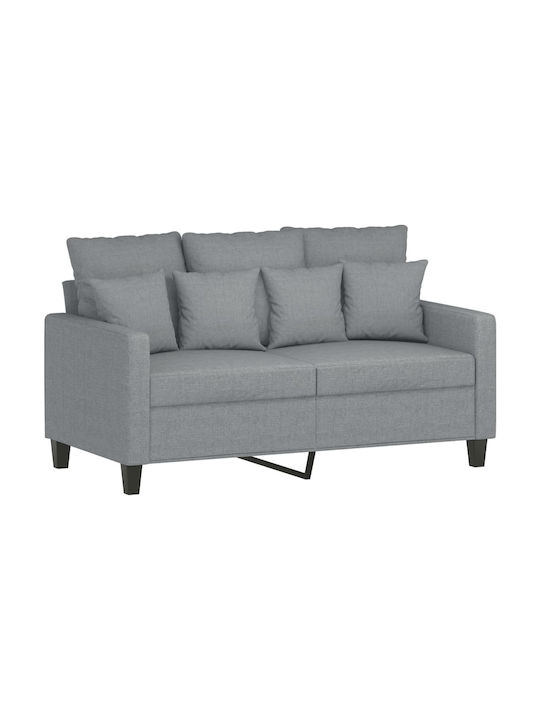 Living Room Furniture Set 3-Seater & 2-Seater & Stool Gray