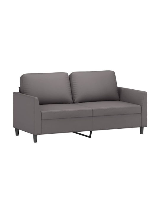 Living Room Furniture Set 2-Seater & 2-Seater & Stool Gray