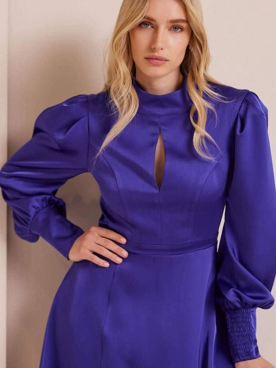 Mind Matter Satin Dress All Day Purple