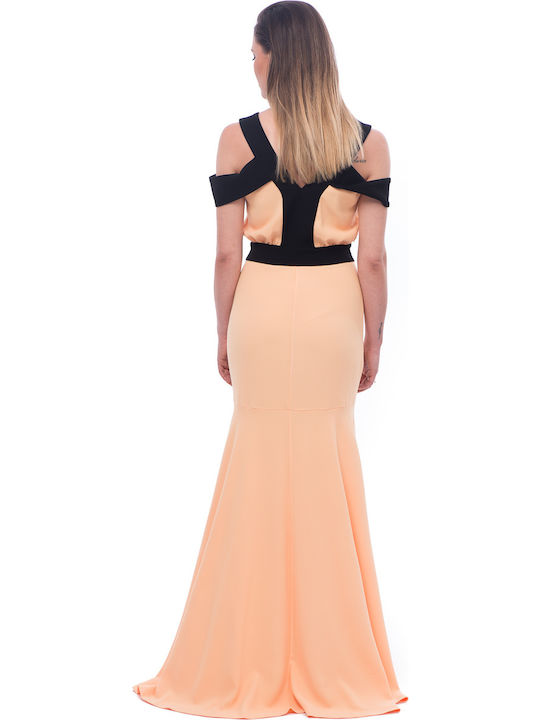 Stelios Koudounaris Maxi Dress for Wedding / Baptism Orange