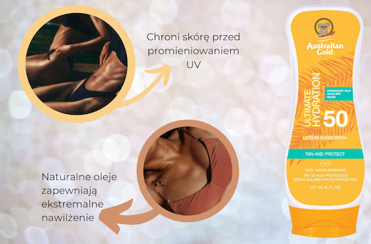 Australian Gold Tan & Protect Αδιάβροχη Αντηλιακή Λοσιόν Προσώπου SPF50 237ml