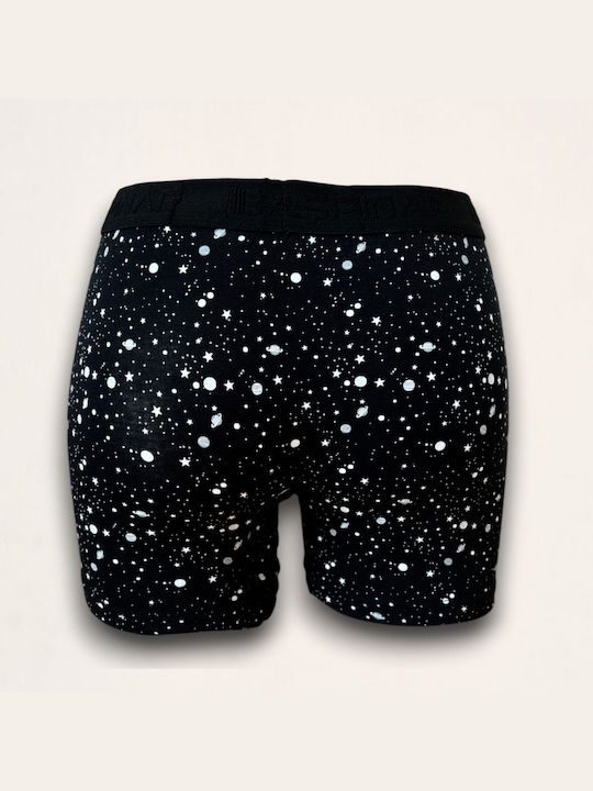 Herren Boxershorts Black mit Mustern 1Packung